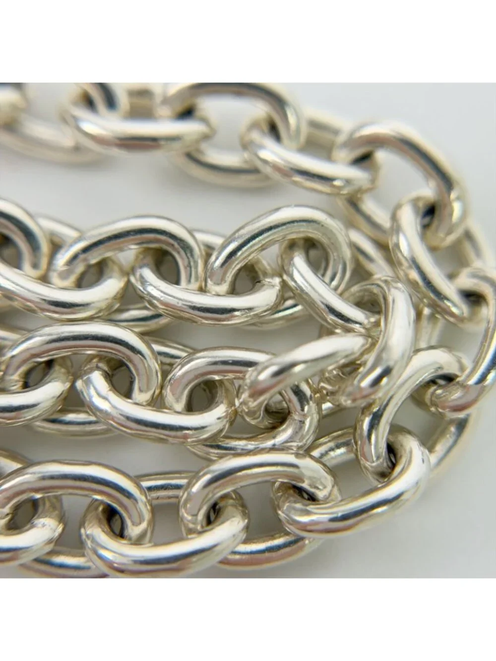 Gucci Interlocking Charm Chain Bracelet 925 Sterling Silver Vintage